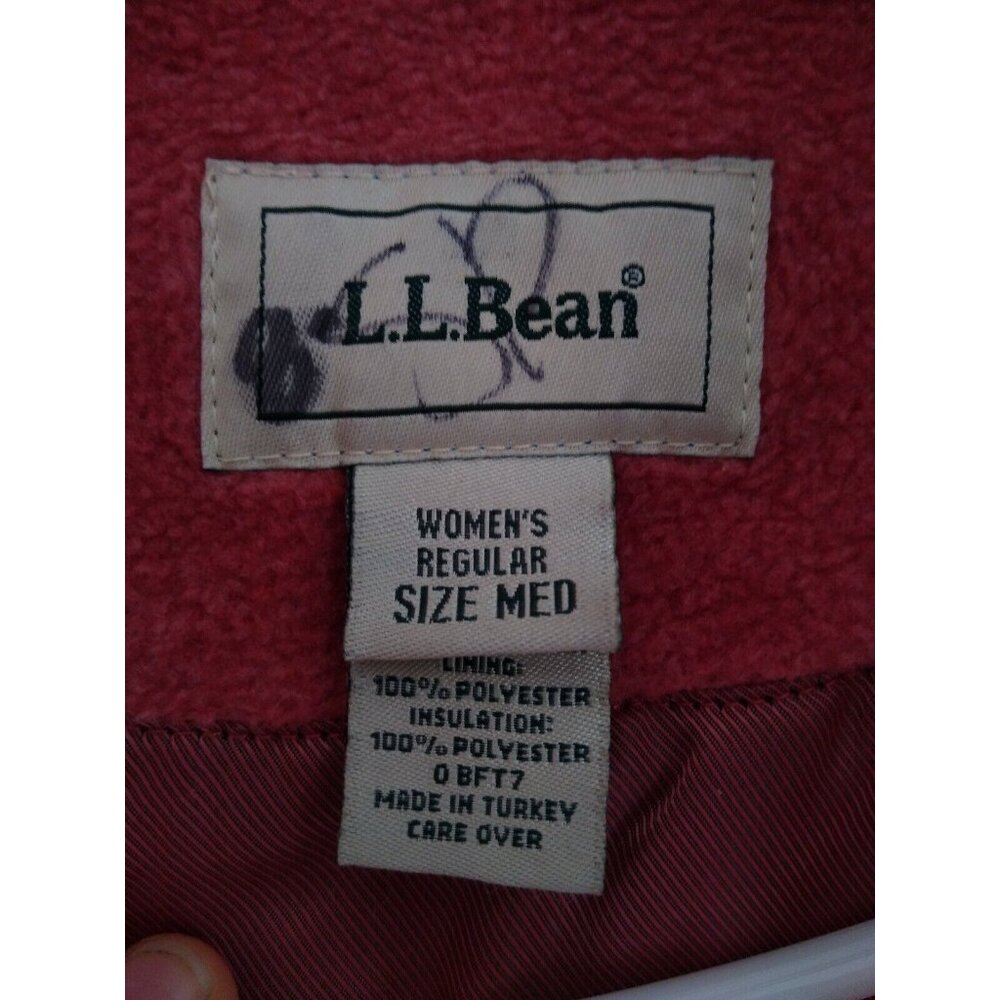 LL Bean Women's Lined Winter Warmer Jacket Salmon Pink Wool Blend Sz Medium M - Picture 5 of 8